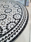 Handmade mosaic black white kitchen dining table moroccan tiles coffee table for decor