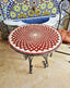 Customizable crafted moroccan pattern outdoor indoor coffee table mosaic table red