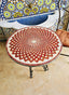 Customizable crafted moroccan pattern outdoor indoor coffee table mosaic table red