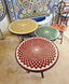 Customizable crafted moroccan pattern outdoor indoor coffee table mosaic table red