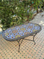 Handmade oval crafts mosaic table moroccan luxury table customizable