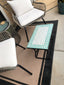 Low rectangular mosaic table for outdoor indoor moroccan style customizable table