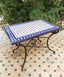 Low rectangular mosaic table for outdoor indoor moroccan style customizable table