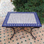 Low rectangular mosaic table for outdoor indoor moroccan style customizable table