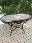 Handmade mid century oval mosaic table moroccan style home decor