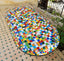 Outdoor indoor mid century rainbow oval mosaic table