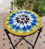 Handmade moorish star mid century mosaic table