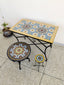 Mid century lowhigh rectangular mosaic table