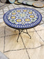 Handmade mid century mosaic table table for outdoor indoor