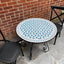 Handmade mid century mosaic table table for outdoor indoor