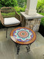 Mid century mosaic table for outdoor indoor