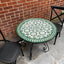 Handmade mid century mosaic table table for outdoor indoor