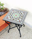 Handmade mid century mosaic table moroccan tiles crafted indoor outdoor coffee table black and white