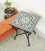 Handmade mid century mosaic table moroccan tiles crafted indoor outdoor coffee table black and white