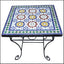 Moroccan outdoor mosaic tile dining table multicolor