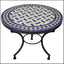 Moroccan outdoor mosaic tile dining table multicolor