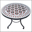 Moroccan outdoor mosaic tile dining table multicolor