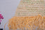 Palm and raffia pendant light, Rattan ceiling light, Natural lighting