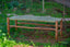 Moroccan bench in solid wood and natural  weaving