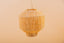 Cloche pendant lamp in raffia Lace lampshade