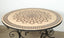 Moroccan outdoor round mosaic tile dining table cream