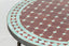 Moroccan outdoor round mosaic tile dining table on iron base blue