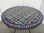 Moroccan outdoor round mosaic tiles table multicolor