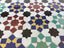 Moroccan outdoor round mosaic tiles table multicolor