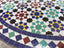 Moroccan outdoor round mosaic tiles table multicolor