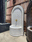 Beige White Moroccan Arch Tile Fountain