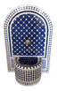 Blue White Arched Moroccan Mosaic Tile Fountain