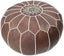 Brown Leather Pouf Poof