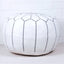 White Pouf Leather