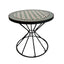 Outdoor round mosaic tile side table