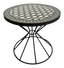 Outdoor round mosaic tile side table