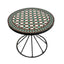 Outdoor round mosaic tile side table