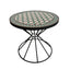 Outdoor round mosaic tile side table