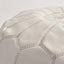 White Round Pouf Leather