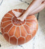 Tan Pouf Leather