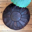 Black pouf leather