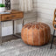 Light Brown Pouf Leather