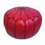 Red Pouf Leather