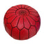 Red Pouf Leather